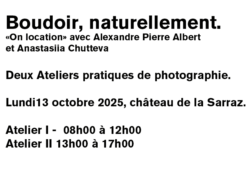 Ateliers pratiques " Boudoir, naturellement" ateliers
